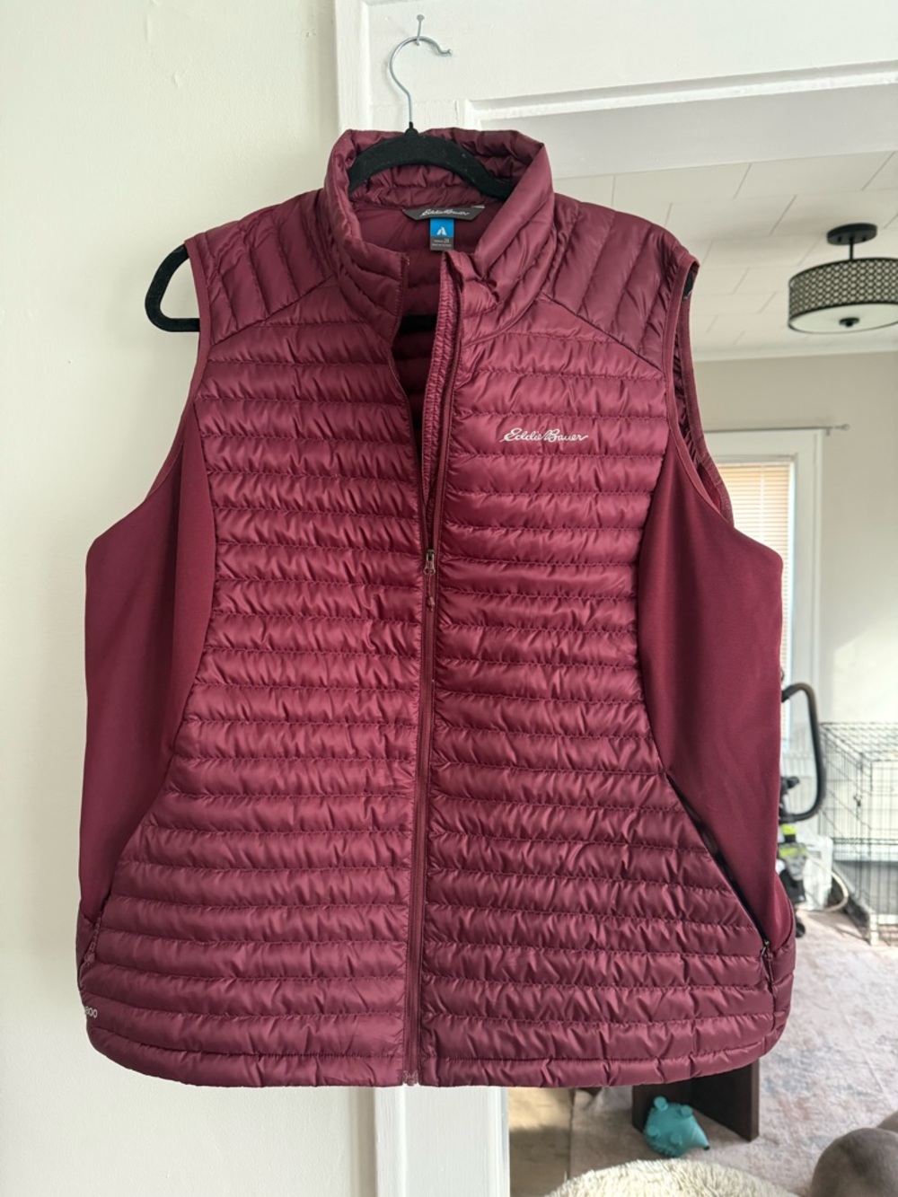 Eddie Bauer Quilted Puffer Vest in Wine
